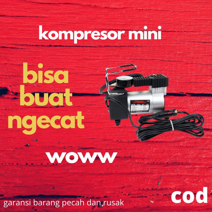 Big Sale  Kompresor Listrik Mini Cat Angin Body Motor Dan Mobil Cat Duco Deco