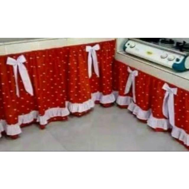 Gorden kolong dapur Poni bawah pita atas
