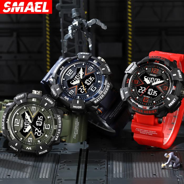 Jam Tangan Sport Analog Digital Pria Wanita Merk SMAEL 8076