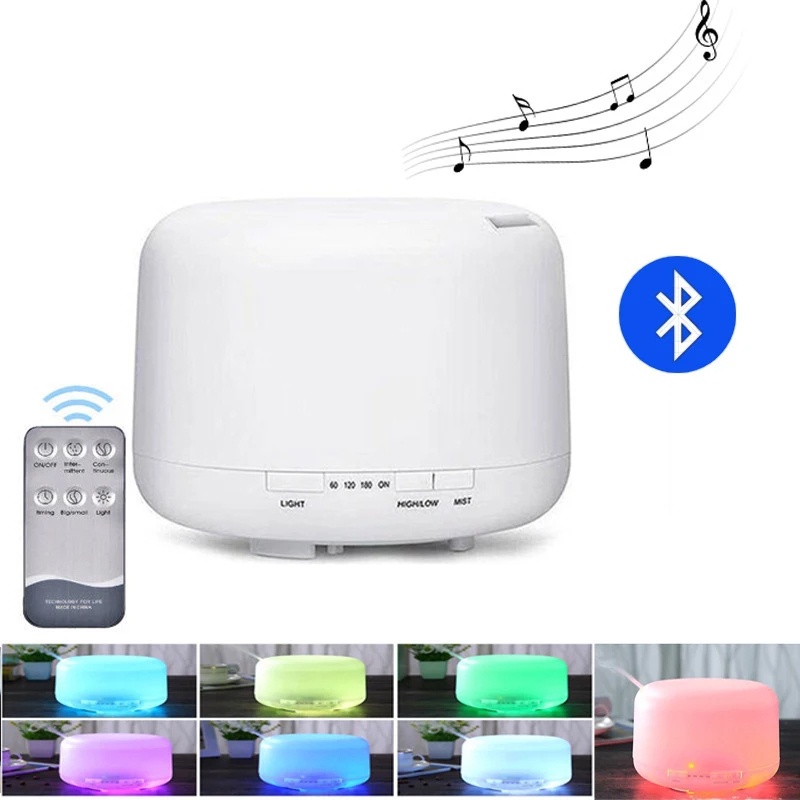 Humidifier Aroma Diffuser Speaker Bluetooth 7 Color LED 500ml
