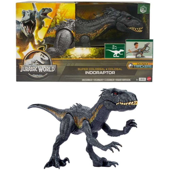 Mainan Anak Dino AR Jurassic World Track N Attack Indoraptor Bersuara