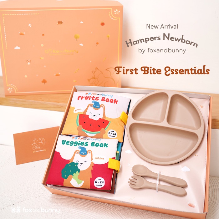

KODE A FoxandBunny - Hampers Newborn Eksklusif - First Bite Essentials Series - Kado Lahiran