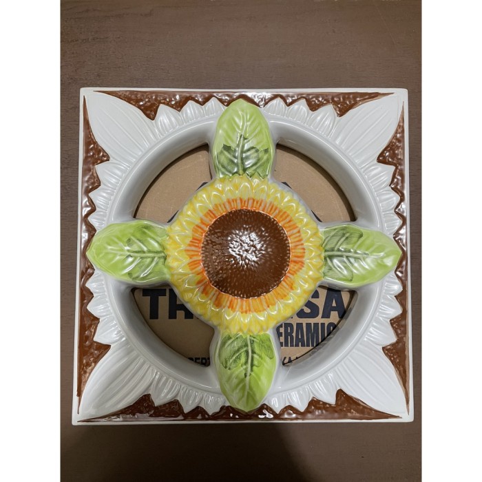 Flashshow Roster / Loster Keramik Trisensa / Lubang Angin 30x30 cm Motif Bunga