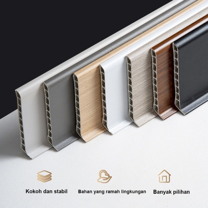 Flashshow SKIRTING LIST LANTAI KAYU LANTAI (290cm x 8/10 cm) / Plint PVC / Plint PVC Tinggi 10cm /
