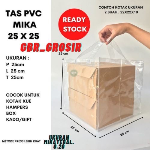 

Flashshow Tas pvc hampers mika uk 25 kotak kue goodie bag