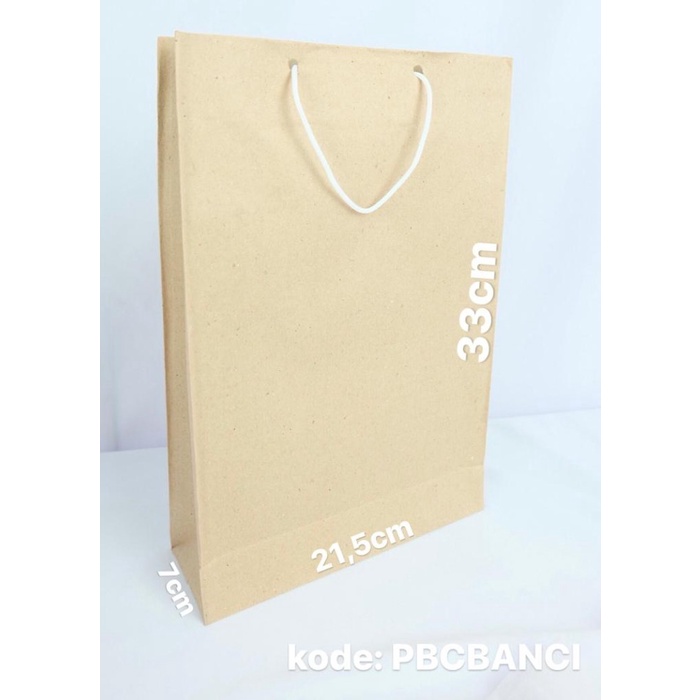 

Flashshow paperbag coklat banci size 32,5 x 21 x 8,5 cm
