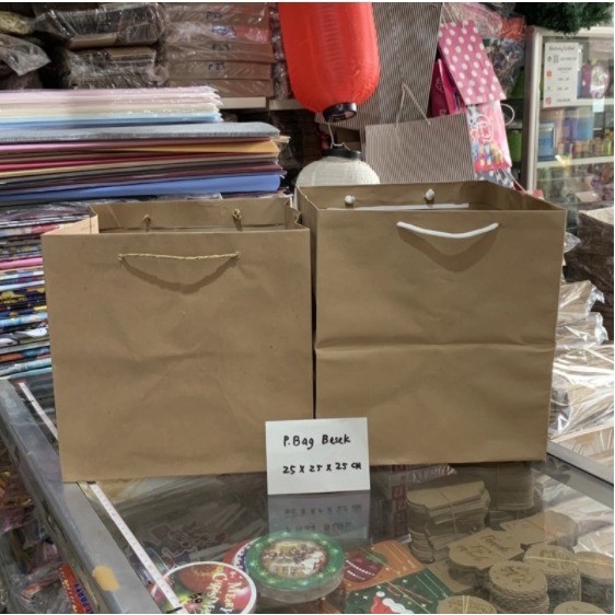 

Flashshow Paper bag 25x25 besek / kantong kertas / goodie bag coklat