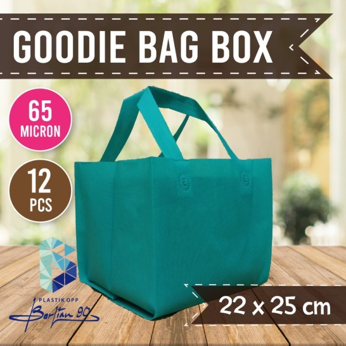 

Flashshow Goodie Bag Tali 22x22x20 cm Tas Spundbond Standing Handle Alas Bawah