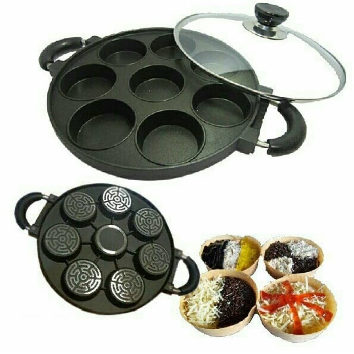 CETAKAN HAPPY CALL PREMIUM 8 LUBANG LUMPUR APEM SNACK MAKER KUE