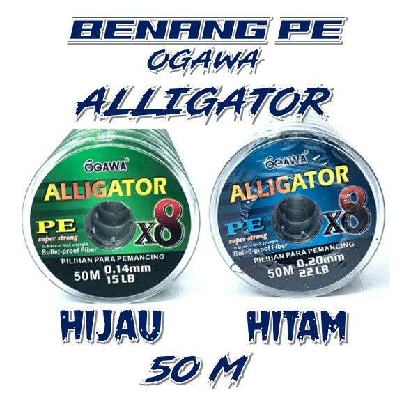 benang pe ogawa alligator 50mtr benang pe ogawa alligator ogawa aligator benang pe alligator senar p