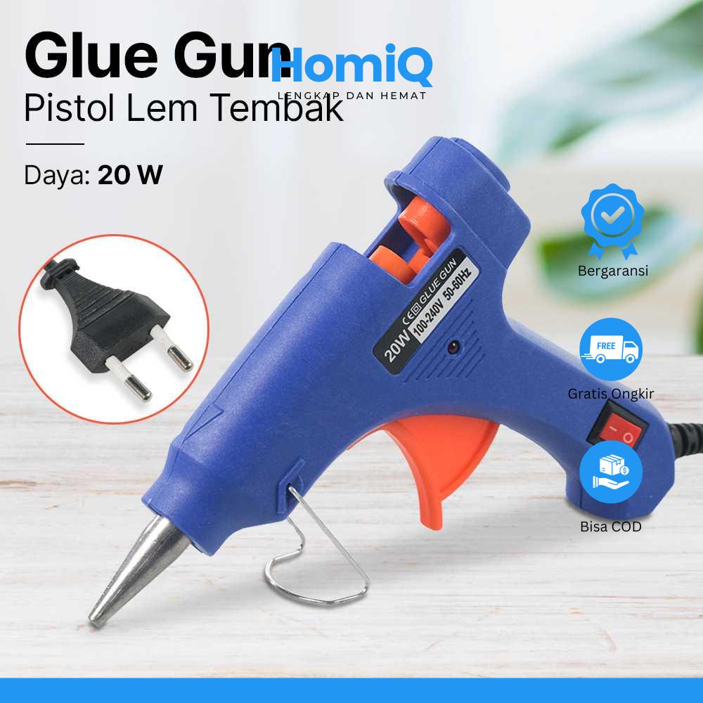 

HomiQ JOT Hot Melt Glue Gun Heating Tool Pistol Lem Tembak Panas 20W - QT-302