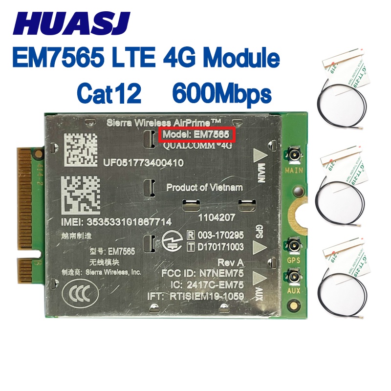 MCC EM7565 4G LTE Module CAT-12 600Mbps NGFF Module SKU 1104207 Cat12 NGFF Module Cat12 For Laptop