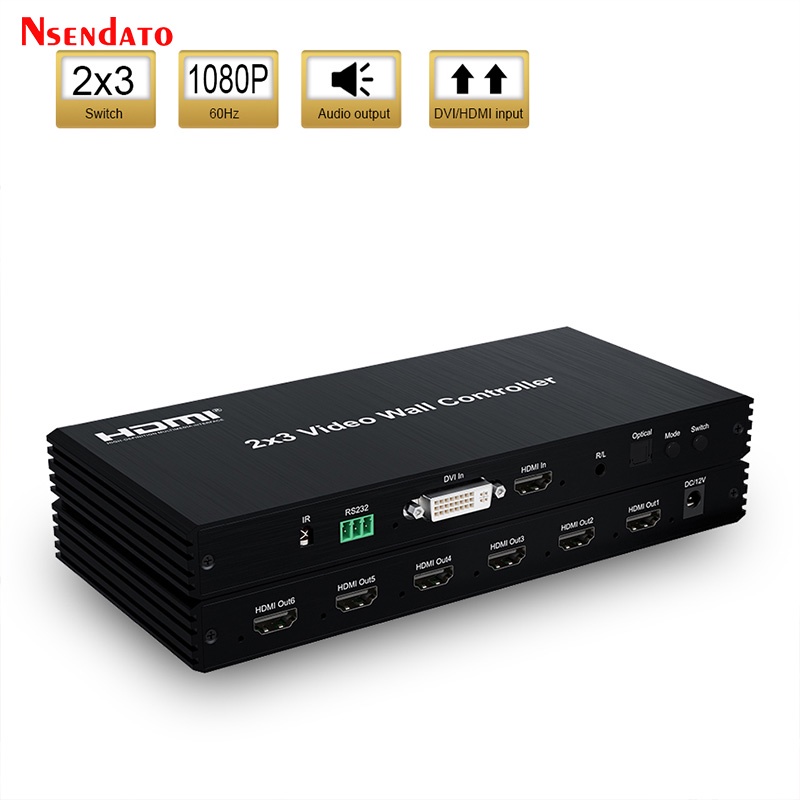 MCC 2x3 Video Wall Controller 2x2 3x2 1x4 1x5 1x6 6 Screen HDMI TV Wall Video Wall Stitching Process