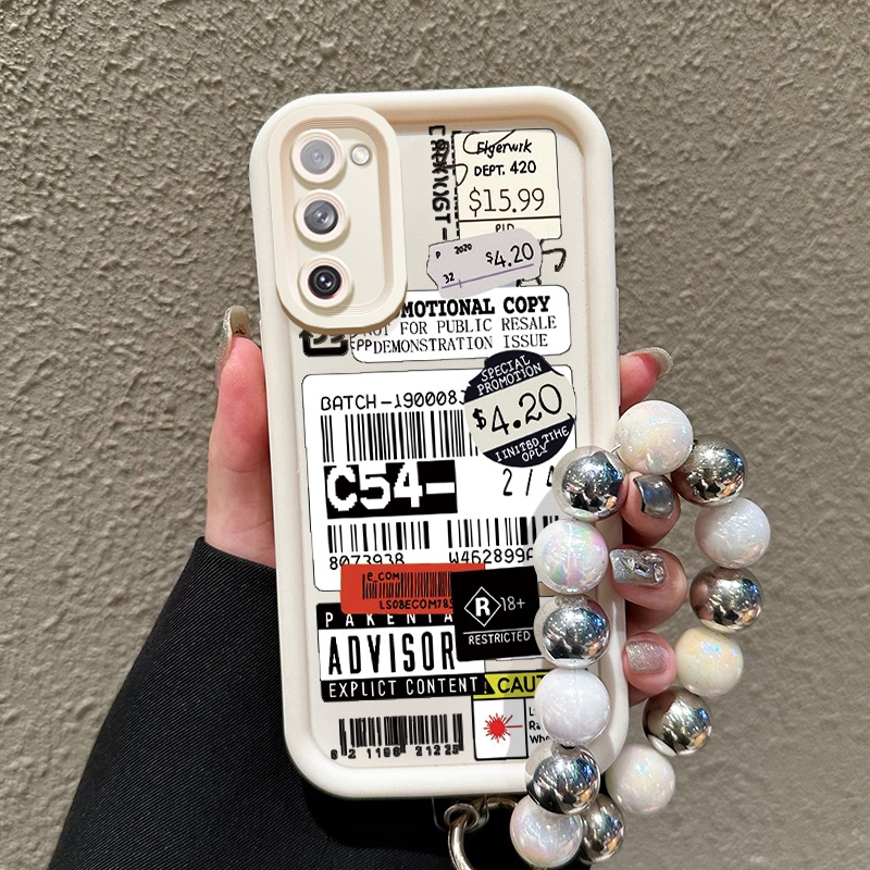 Casing Hp Untuk Samsung S20 FE Samsung S21 FE S24 FE Case Casing gelang Kesing HP pola Kode batang S