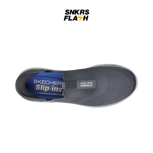 SKECHERS Go Walk 7 Easy On 2 Charcoal Sepatu Sneakers Pria - 216641CCBL - Size 45