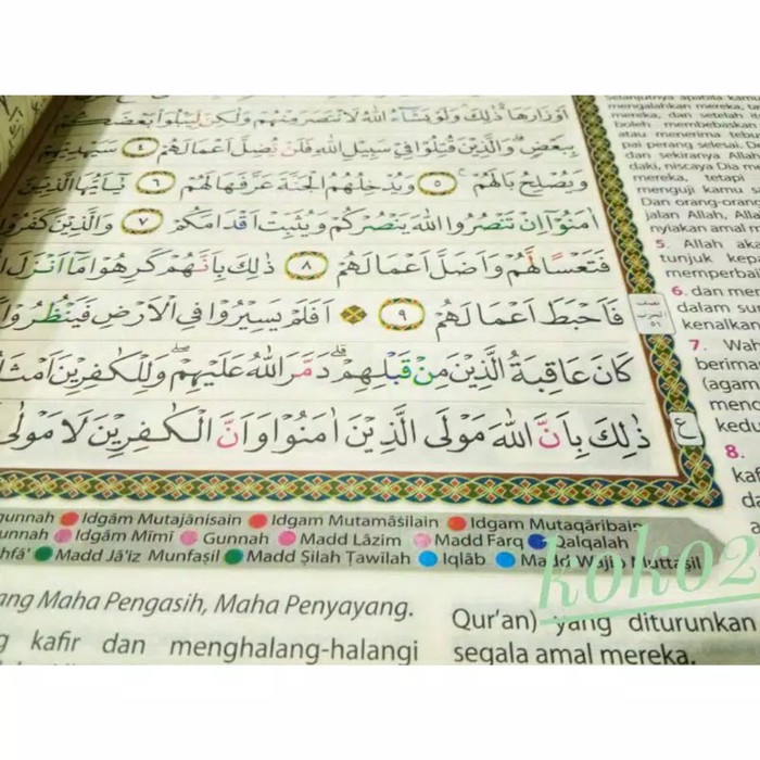 AL QURAN AL QAHIRA A3 - AL QURAN TERJEMAH DAN TAJWID WARNA - AL QURAN KODE 691