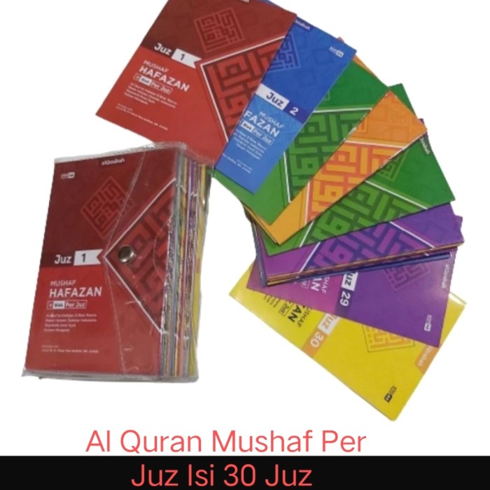 ALQURAN TAJWID WARNA PER JUZ - ISI JUZ 1 - 30 UKURAN A6 KECIL KODE 773