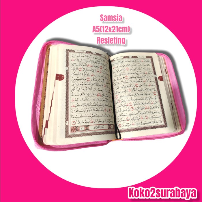 ALQURAN SAMSIA UKURAN A5 RESLETING MUSHAF UTSMANI 15 BARIS NUR ILMU KODE 1212