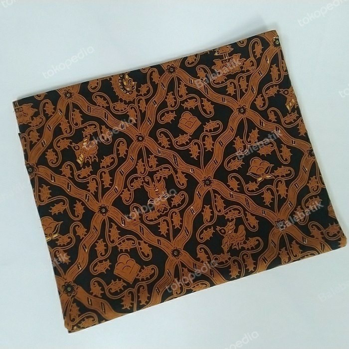 Kain Jarik Batik Sogan Solo Sido Luhur Latar Ireng