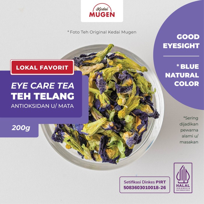 

Teh Bunga Telang Kering/Dried Butterfly Pea Tea Kedai Mugen 200g