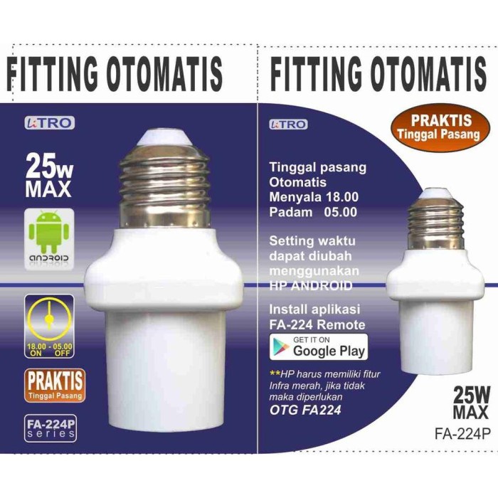 Fitting lampu otomatis dengan timer
