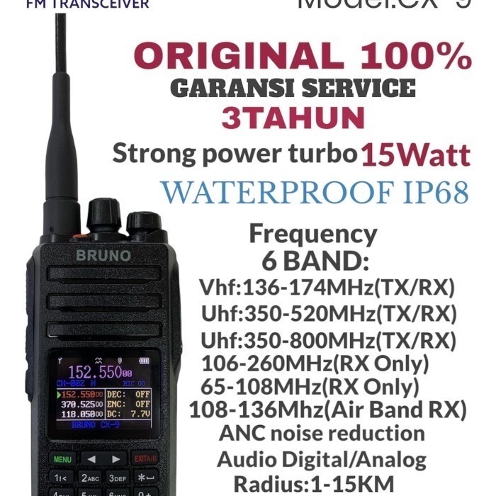 Ht Walkie Talkie Ht Bruno Cx9 Handy Talkie