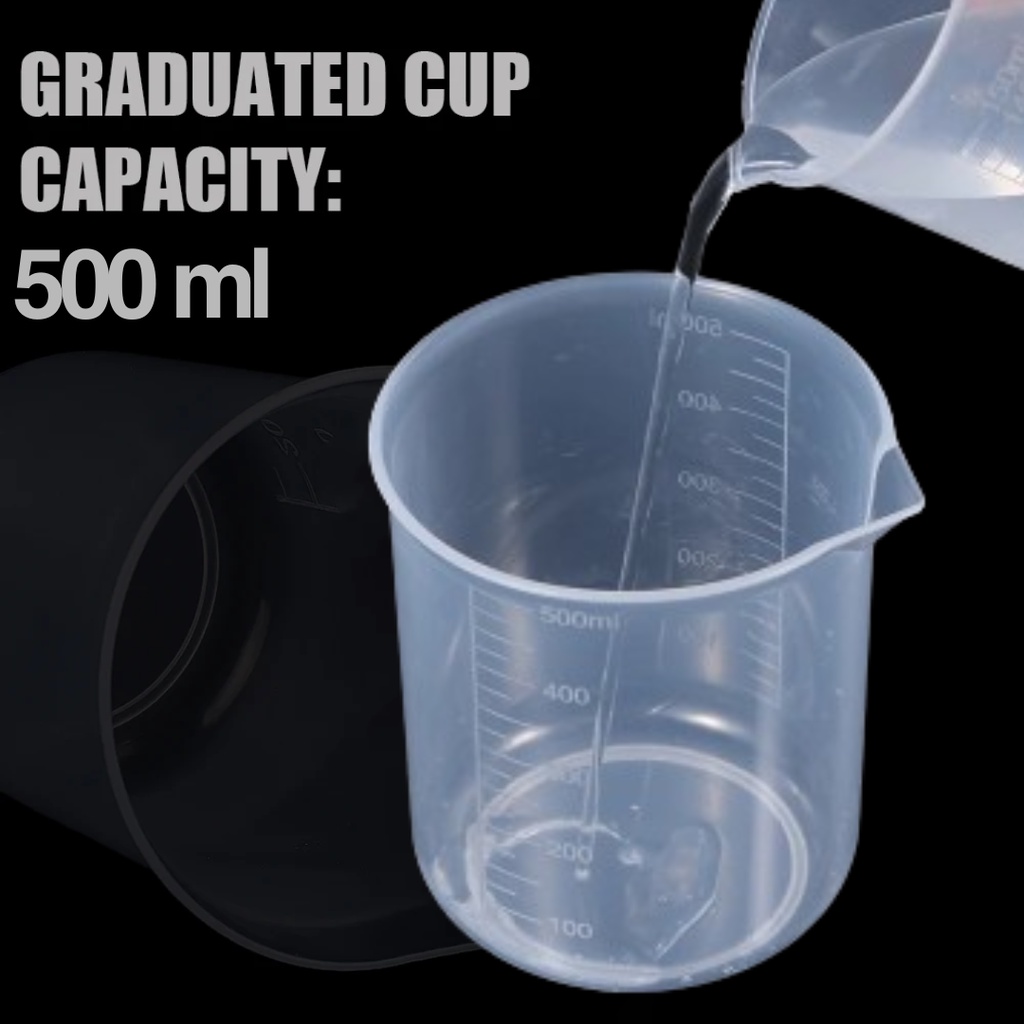 BURSON Gelas Ukur Plastik Dapur Laboratorium Measuring Cup - B4