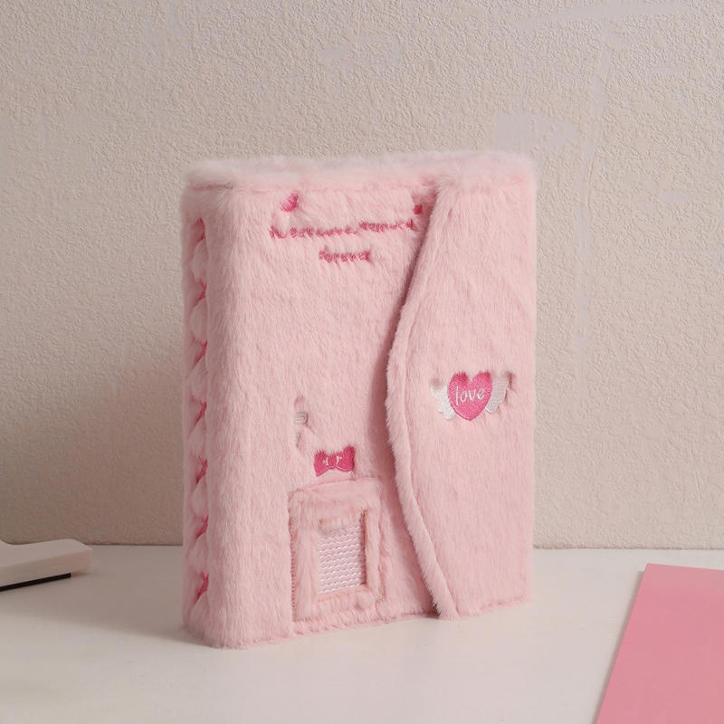 

A5 Plush Embroidery Binder Book Photos Album Photocard Collect Kpop Card Binder Cute Idol Journal