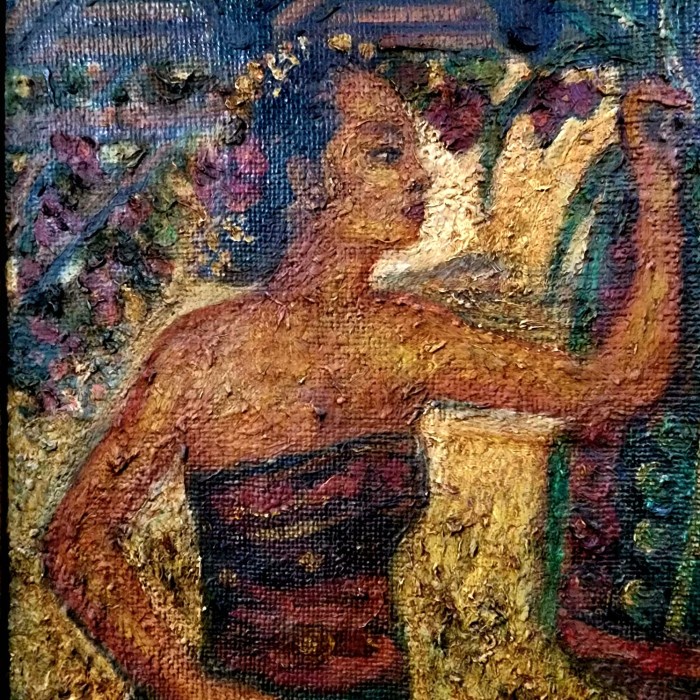 Angel Lukisan Le Mayeur 1953. Dua Gadis Bali Menata Buah. 46Cmx66Cm