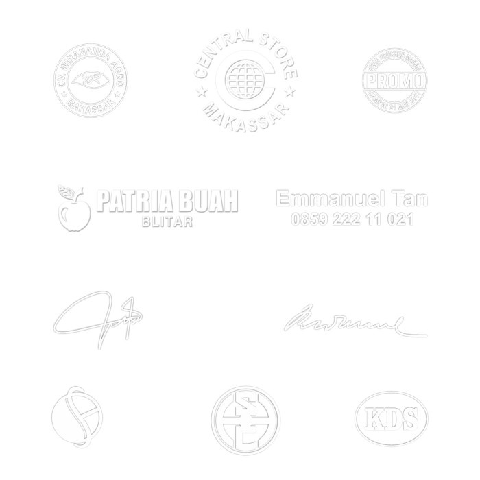

Stempel Timbul ( Emboss stamp / stempel Emboss ) Portable Merk Shiny