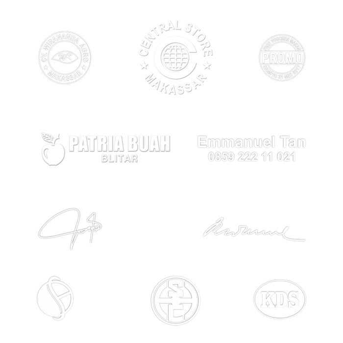 

Stempel Timbul desk ( Emboss stamp ) ukuran besar Merk Shiny ED-5