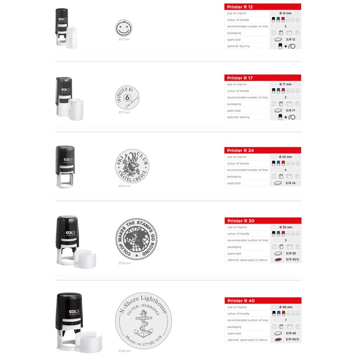 

Gagang Stempel Colop Stamp Printer R17 + Cetak Karet Siap Pakai