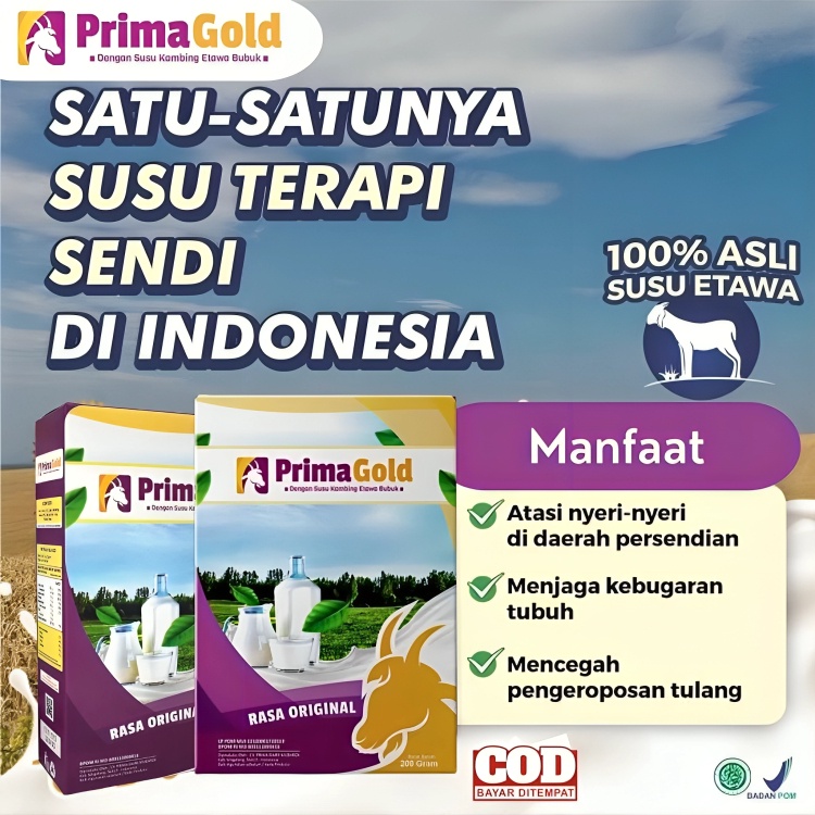

1 Box Primagold Susu Kambing Etawa Bubuk Asli 100% Family Ibu Hamil Menyusui