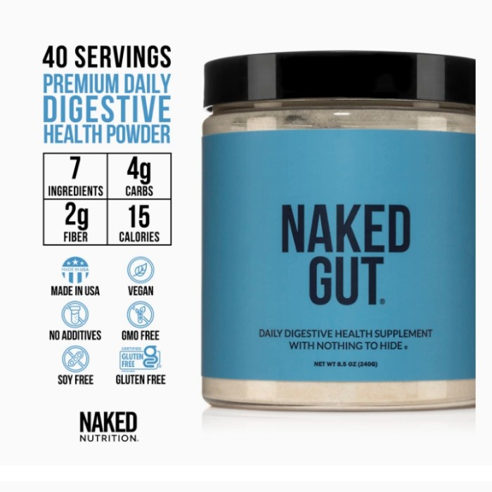 

PROMO! Naked Gut Supplement Natural Gut Health Powder for Cleanse & Digestive