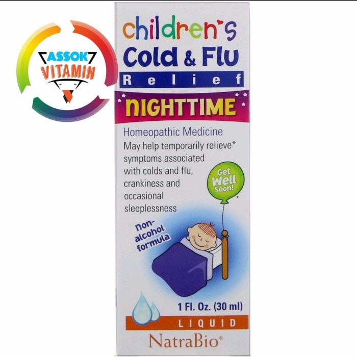 

NatraBio Children Cold Flu Nighttime 30 ml Flu Anak