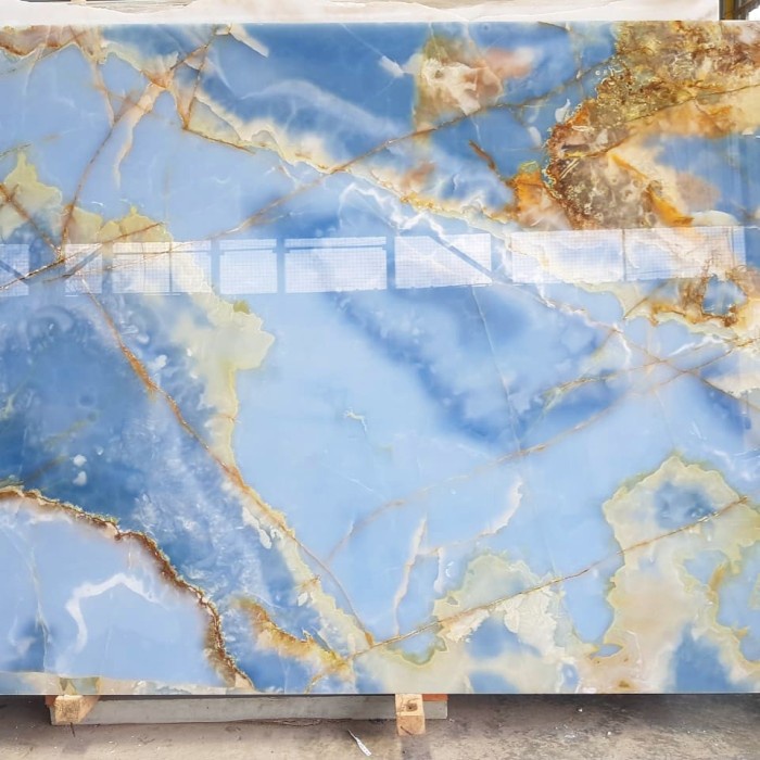 Angel Onix Blue Marmer Dinding Lantai