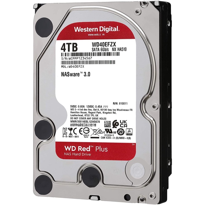 WD RED WD40EFZX 4 TB 3,5" NAS HARD DRIVE WD RED 4TB