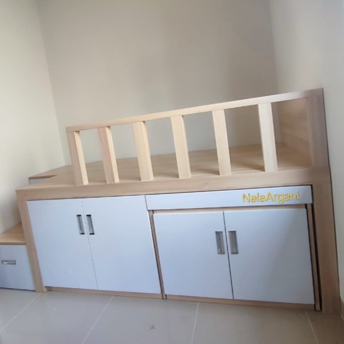 Mezanine bed Lemari Pakaian Tempat tidur tingkat/susun Bunk bed