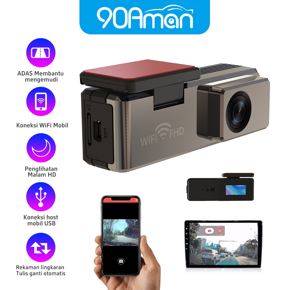 Ub Dahcam Mobil Night Viion Wifi Ub 1080P Hd Android Creen Navigation Ub Connection