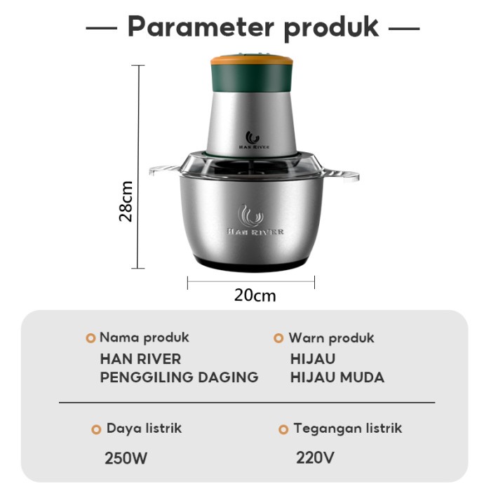 HAN RIVER SS01 MEAT GRINDER MULTIFUNGSI 2L