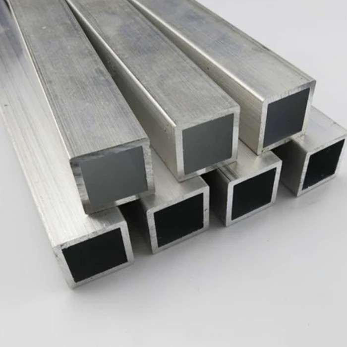 PIPA KOTAK ALMUNIUM 50MM X 50MM X 2MM X PANJANG 25CM / 250MM SQUARE HOLLOW ALUMINIUM HOLOW ALUMUNIUM