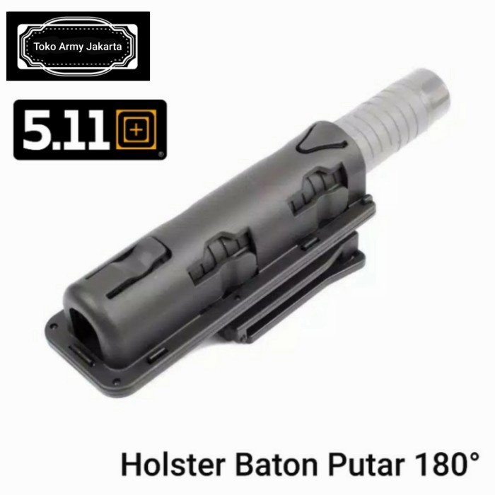 Holster  tongkat Putar pentungan Safety 511  Polisi Pentungan 360 - Hitam