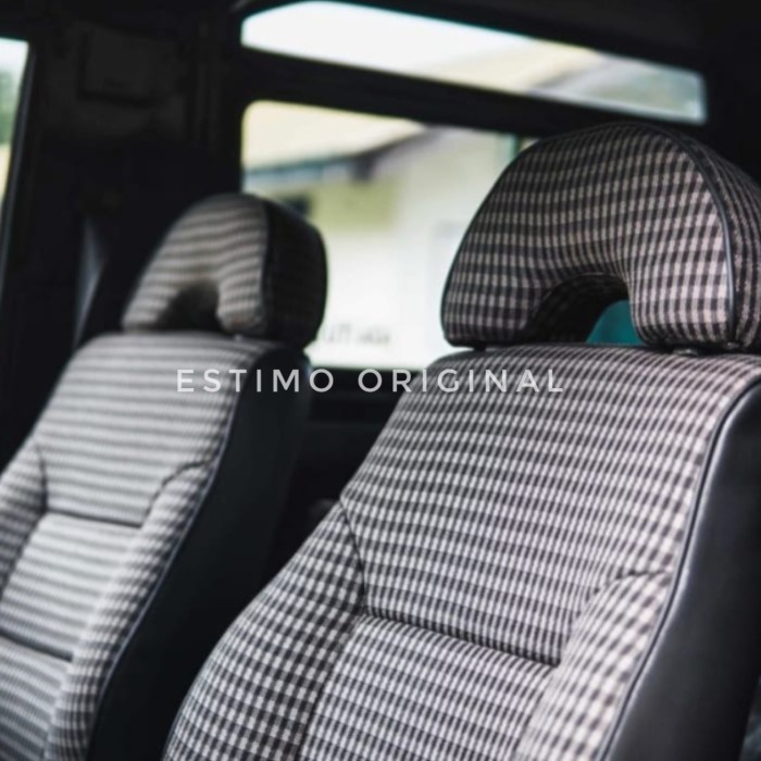 Jual Kain jok mobil Tartan abu abu