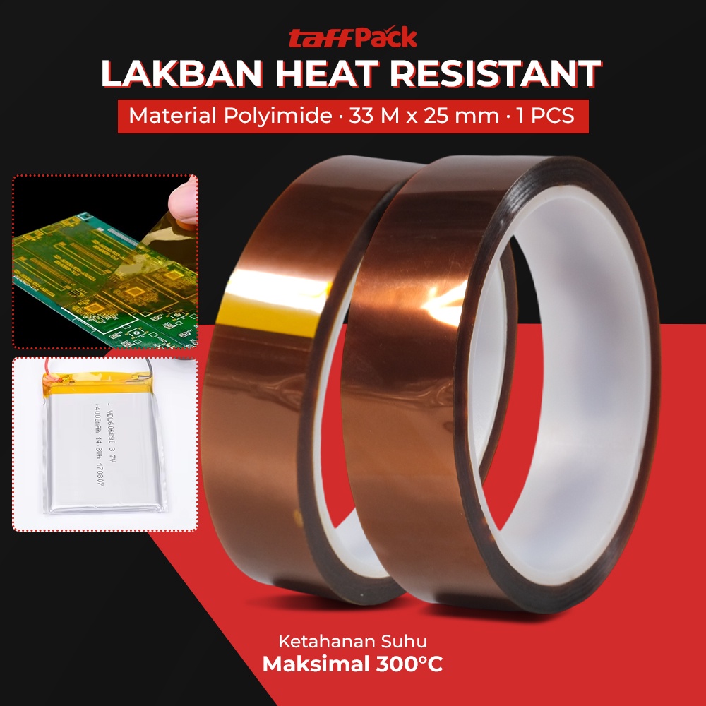 

TaffPACK Lakban Heat Resistant Polyimide High Temperature Adhesive