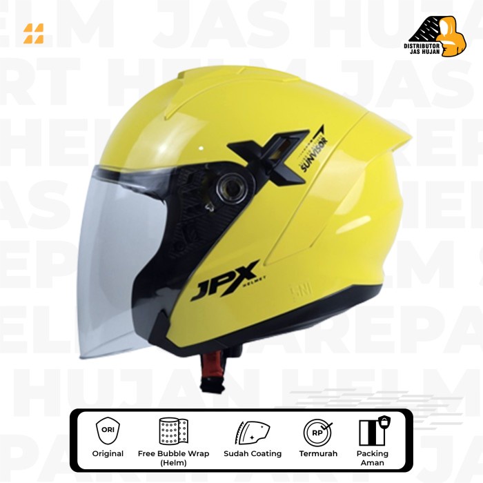 Helm JPX Nova X Solid Yellow+ Kardus