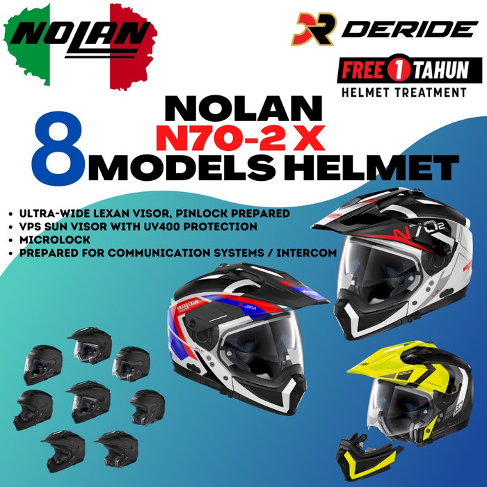 HELM NOLAN N70-2 X N-COM HELM CROSS OVER HELM MOTOR SNI N702X N702