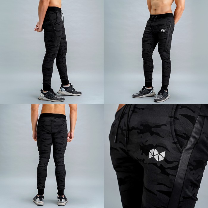 Neveres Leather Stripe Jogger