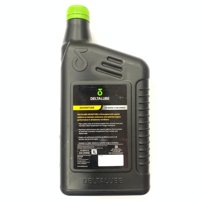 Oli Deltalube 1 Liter 20W50 Adventure 731 Satria Fu Vixion R15 Jupiter