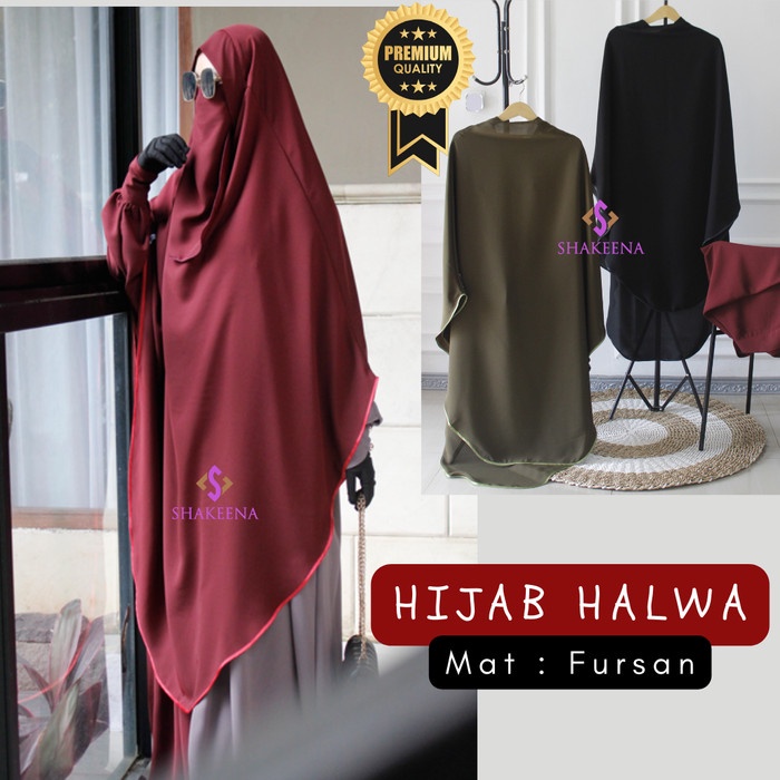 Hijab Fursan Syari Premium Terbaru - Khimar Syari Fursan Free Cadar