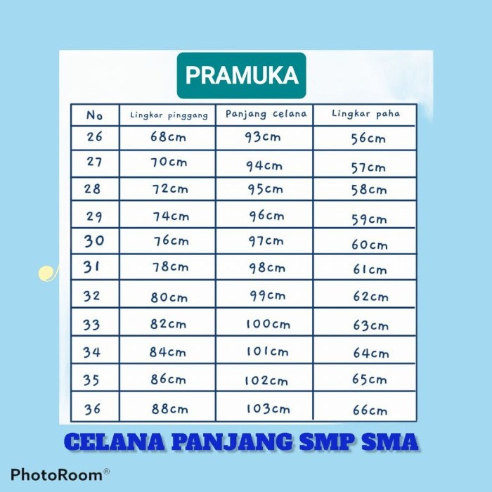 PAKET BAJU PRAMUKA SMA ATASAN PENDEK BAWAHAN PANJANG PRIA